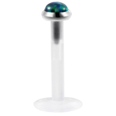 1PC Bioplast Opal Piercing Oreja Push In Labret lūpu gredzens Stud auskari skrimšļos Tragus Helix deguna gliemežnīca Pircing ķermeņa rotaslietas