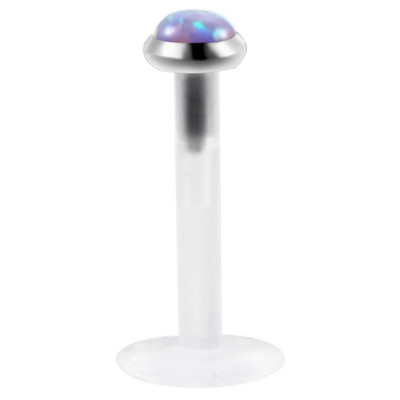 1PC Bioplast Opal Piercing Oreja Push In Labret lūpu gredzens Stud auskari skrimšļos Tragus Helix deguna gliemežnīca Pircing ķermeņa rotaslietas