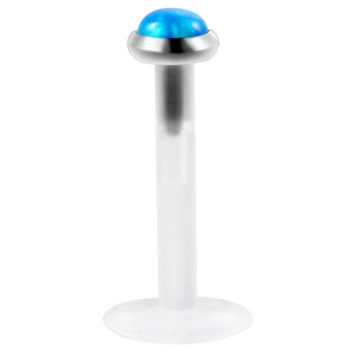 1PC Bioplast Opal Piercing Oreja Push In Labret lūpu gredzens Stud auskari skrimšļos Tragus Helix deguna gliemežnīca Pircing ķermeņa rotaslietas