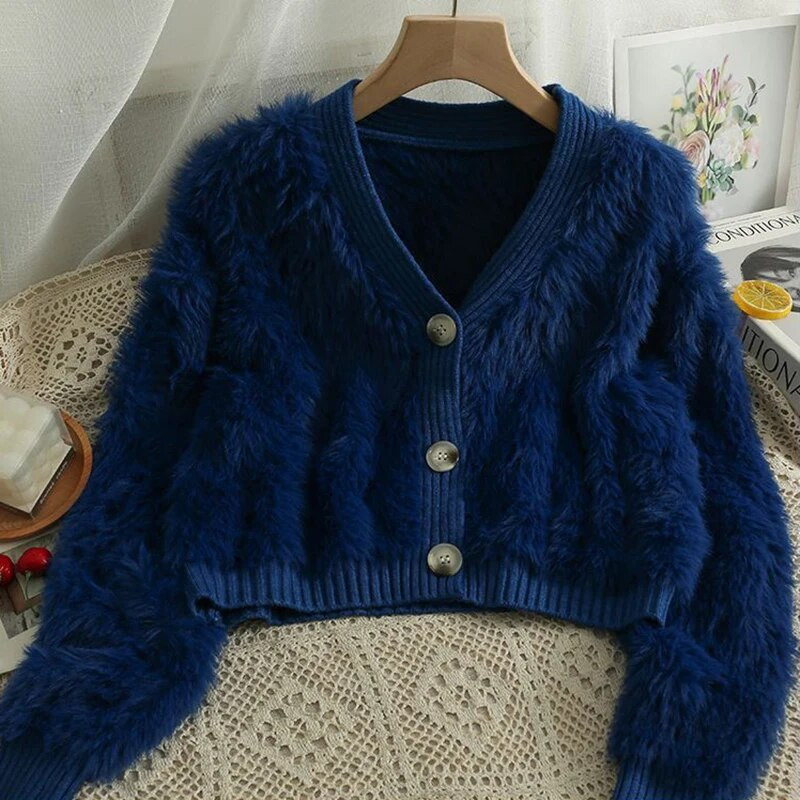 Džemperis jakas imitē ūdeles vilnas sieviešu tops rudens ziemas trikotāžas korejiešu liela izmēra garām piedurknēm Elegance Hot Sweet Ikdienas mēteļi