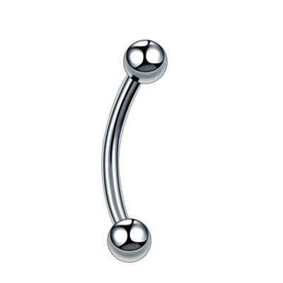 1 ks titánové piercing do obočia s vnútorným závitom, zakrivené krúžky s činkou, náušnice Daith Helix, piercing do chrupavky, pery, jazyka.
