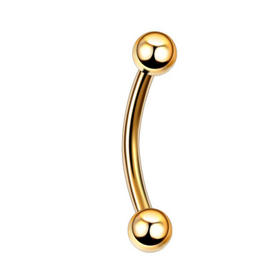 1 ks titánové piercing do obočia s vnútorným závitom, zakrivené krúžky s činkou, náušnice Daith Helix, piercing do chrupavky, pery, jazyka.