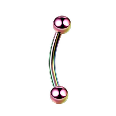 1 ks titánové piercing do obočia s vnútorným závitom, zakrivené krúžky s činkou, náušnice Daith Helix, piercing do chrupavky, pery, jazyka.