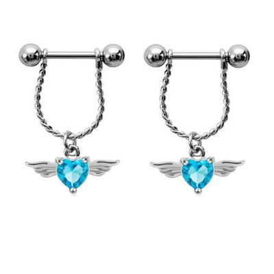 2Gb Punk Skelets Pistole Stieņa Krūšu pīrsings Eņģelis Spārns Skorpiona Lapas Atslēgas Pīrsings Krūšu gredzens Lielas ķermeņa rotaslietas