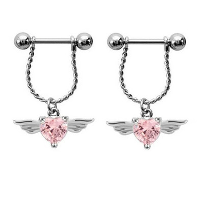 2Gb Punk Skelets Pistole Stieņa Krūšu pīrsings Eņģelis Spārns Skorpiona Lapas Atslēgas Pīrsings Krūšu gredzens Lielas ķermeņa rotaslietas