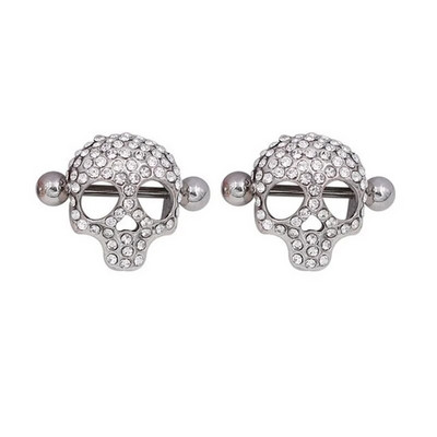 2Gb Punk Skelets Pistole Stieņa Krūšu pīrsings Eņģelis Spārns Skorpiona Lapas Atslēgas Pīrsings Krūšu gredzens Lielas ķermeņa rotaslietas