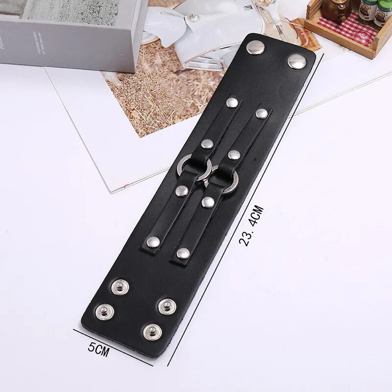 Modyle New Fashion meeste lai ehtsast nahast käevõru Pruun laia mansetiga käevõrud ja käevõrud Vintage punk randmepael Meeste ehted