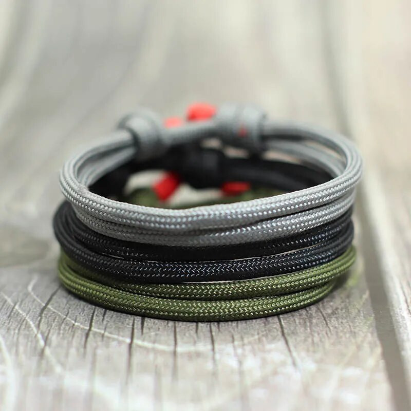 Noter vīriešu rokassprādzes komplekts, regulējams, pīts lietussargu virve Brazalete For Hombre minimālisma vīriešiem, forši biker rotaslietas Pulseira dāvana