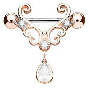 Delysia King Sexy Ladies Water Drop Punk Nipple Ring 2021 Fashion Crystal Piercing Jewelry