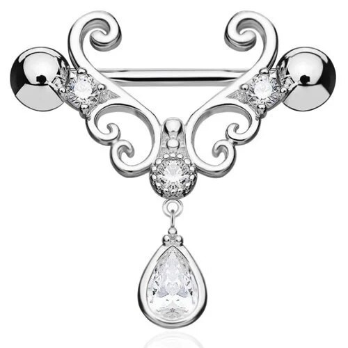 Delysia King Sexy Ladies Water Drop Punk Nipple Ring 2021 Fashion Crystal Piercing Jewelry