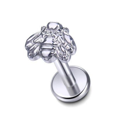 1 DB Titanium EAR PIERC Méhek Kígyó fülcsavarok Labret Gyűrűs Piercing 16G Tragus Helix Daith Porcpiercingek Fülbevaló Női Ékszer