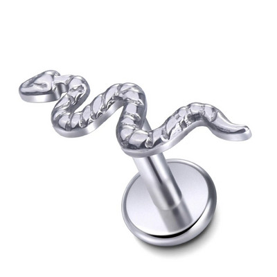 1 DB Titanium EAR PIERC Méhek Kígyó fülcsavarok Labret Gyűrűs Piercing 16G Tragus Helix Daith Porcpiercingek Fülbevaló Női Ékszer