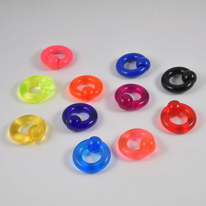 2Gb Akrila BCR Liela izmēra Gigants Nebrīvē Pērlīšu Gredzens Ausu Tuneļa Spraudņa Paplašinātājs Guauge Vīriešu Deguna Gredzens Pīrsings Ķermeņa Rotaslietas 00G