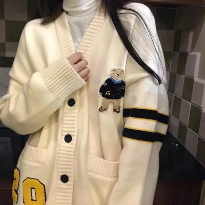 Sieviešu trikotāžas džemperis ar V kakla izgriezumu Sieviešu vintage Houndstooth trikotāžas džemperi ar garām piedurknēm Modes rudens lielizmēra džemperi