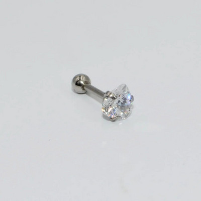 1 ks piercing do tela z chirurgickej ocele, zirkónu, drahokamu, hviezdy, srdca, štvorca, trojuholníka, tragusu, chrupavky, špirály, ucha.