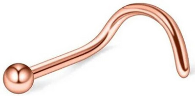 5Gb Ārējās tirdzniecības EBAY karstā stila saliekts deguns, nagu Modes līgumslēdzēja zelta bumbiņas deguna gredzens nerūsējošā tērauda punkciju piederumi