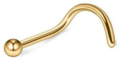 5Gb Ārējās tirdzniecības EBAY karstā stila saliekts deguns, nagu Modes līgumslēdzēja zelta bumbiņas deguna gredzens nerūsējošā tērauda punkciju piederumi