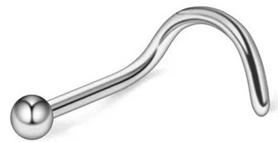 5Gb Ārējās tirdzniecības EBAY karstā stila saliekts deguns, nagu Modes līgumslēdzēja zelta bumbiņas deguna gredzens nerūsējošā tērauda punkciju piederumi