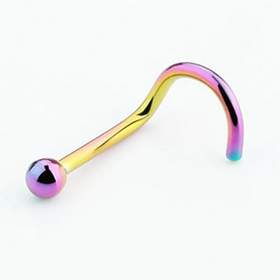 5Gb Ārējās tirdzniecības EBAY karstā stila saliekts deguns, nagu Modes līgumslēdzēja zelta bumbiņas deguna gredzens nerūsējošā tērauda punkciju piederumi