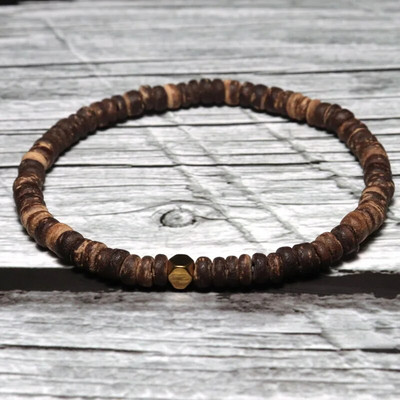 Minimalistlik 4 mm naturaalsest puidust käevõru meestele Naiste käevõru helmed ebaregulaarsed Wenge puidust brazalete kingitus talle Aksessuaarid Joyas