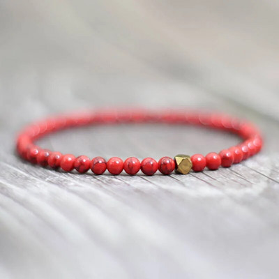 Μινιμαλιστικό βραχιόλι 4 χιλιοστών από φυσικό ξύλο για άνδρες Γυναικείες χάντρες βραχιόλι Ακανόνιστο Wenge Wood Brazalete Δώρο για αυτόν Αξεσουάρ Joyas