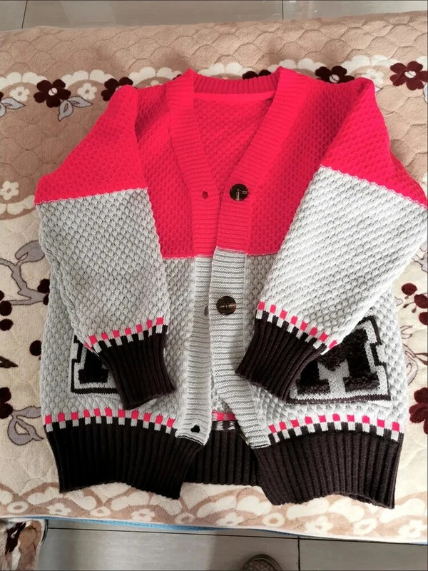 Vintage Splices Πουλόβερ ζακέτα Γυναικεία γράμματα στάμπα Λεπτό πλεκτό παλτό Casual μαλακό πλεκτό Gilet με λαιμόκοψη σε V μπλούζες Malhas Abrigos