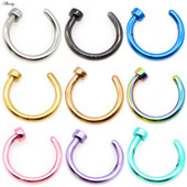 Alisouy 1gb jauns nerūsējošā tērauda panku saspraude uz viltus pīrsings ķermeņa deguna lūpu gredzeni unisex deguna gredzeni sieviešu starpsienas pīrsings rotaslietas
