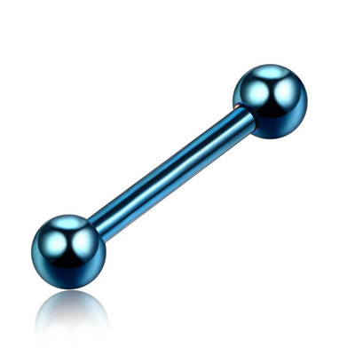 1 gab. Tērauda sirds un bumbiņas mēles stienis, stienis, mēles pīrsings.