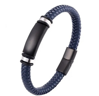 Klasična kožna narukvica Crna višeslojna pletena užad Gitara Visoki ključ Note Nakit Narukvica Rođendanski dar za oca muškaraca