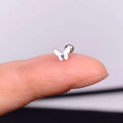 1 τεμ. Μικροσκοπικά φινετσάτα σκουλαρίκια από ανοξείδωτο ατσάλι για γυναίκες 2021 Φορείο Snake Moon Star Heart Butterfly Piercing Ear cuff