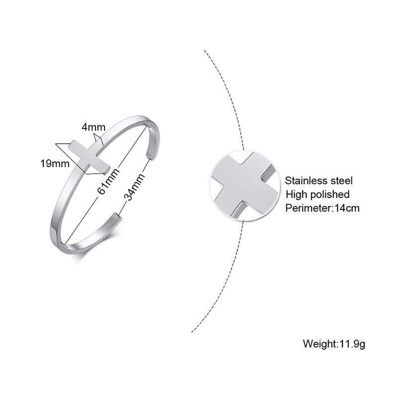 Nerūsējošā tērauda krustveida aproces atvēršanas rokassprādze vīriešiem, savītas C formas rokassprādzes sudraba krāsas rokas aproces rokassprādze unisex rotaslietas