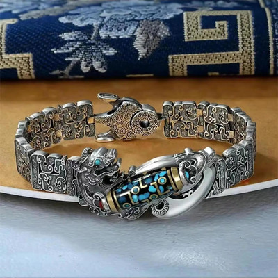 Jaunā deviņu acu Dzi Bead Brave rokassprādze vīriešu transfēra retro personība moderns atmosfēras nacionālās tendences nišas dizains