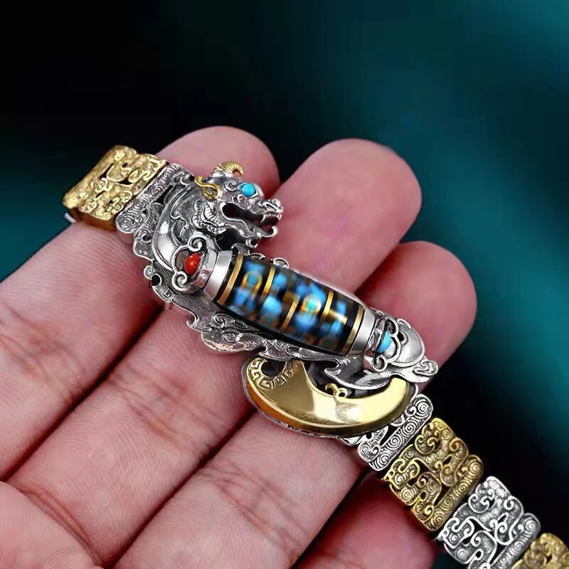 Jaunā deviņu acu Dzi Bead Brave rokassprādze vīriešu transfēra retro personība moderns atmosfēras nacionālās tendences nišas dizains