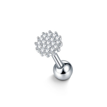 1 τεμ. από ανοξείδωτο ατσάλι Cz Ear Studs χόνδρινο σκουλαρίκι για γυναίκες Zircon Ear Tragus Moon Star Earring Piercing Body Jewelry 16G