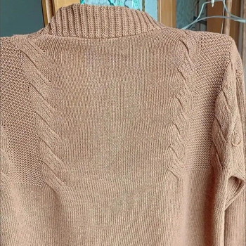 Извънгабаритни 4xl плетени жилетки Палто Дамски пуловери със средна дължина Якета Корейски трикотаж за майка Ежедневни свободни жилетки с дълъг ръкав Sueter