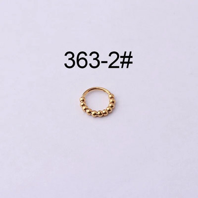 1 gabals ķirurģiskā tērauda tornito deguna nospiedējs, 16 G starpsienas pīrsings, ausu skrimšļa pīrsings, auskars, spirāles starpsienu klikšķētājs