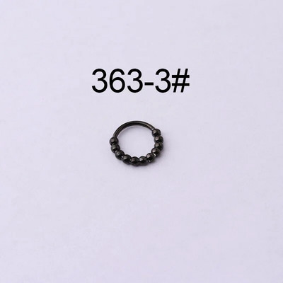 1 gabals ķirurģiskā tērauda tornito deguna nospiedējs, 16 G starpsienas pīrsings, ausu skrimšļa pīrsings, auskars, spirāles starpsienu klikšķētājs