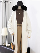 Sieviešu gari adīti jaciņa mēteļi ikdienišķs brīvs džemperis ar garām piedurknēm džemperis korejiešu V veida kakla izgriezuma pamata Malhas topi jauni Kintwear Casaco