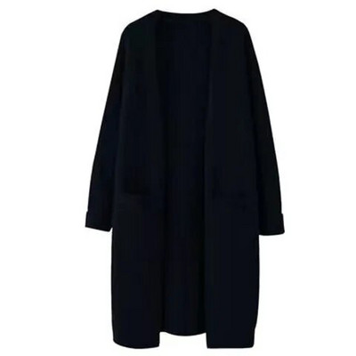 Sieviešu gari adīti jaciņa mēteļi ikdienišķs brīvs džemperis ar garām piedurknēm džemperis korejiešu V veida kakla izgriezuma pamata Malhas topi jauni Kintwear Casaco