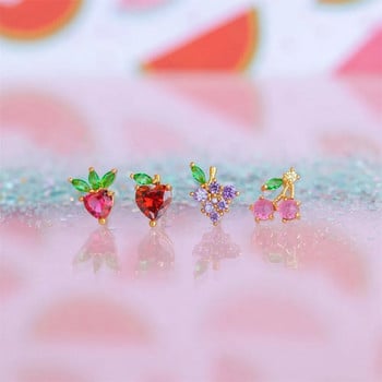 1 τμχ Heart Bear Candy Fruit Screw Ball Ear Bone Stud 20G Ανοξείδωτο Χόνδρο Piercing Helix Conch Rook Lobe Labret κοσμήματα