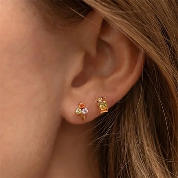 1 бр. Heart Bear Candy Fruit Screw Ball Ear Bone Stud 20G Пиърсинг на хрущял от неръждаема стомана Helix Conch Rook Lobe Labret Бижута