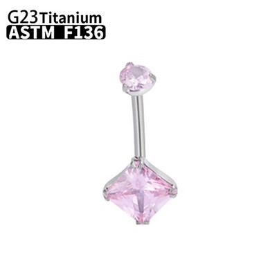 G23 Titanium Women Sexy Belly Button Rings Piercing ASTM F136 Body Jewelry 14G Internally Threaded Zircons κοσμήματα χονδρικής
