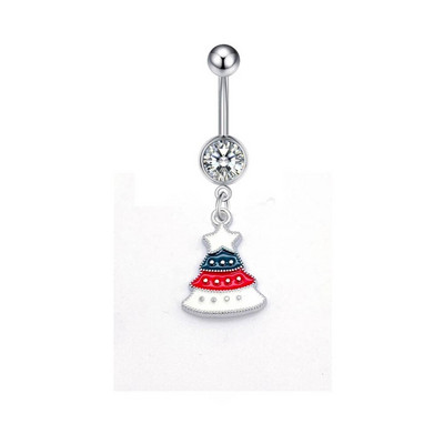 Χριστουγεννιάτικα δαχτυλίδια με κοιλιά Χιονάνθρωπος Άλκη Άγιος Βασίλης Piercing μπάρα αφαλού για γυναίκες Χριστουγεννιάτικα δώρα