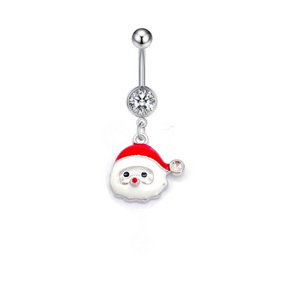 Χριστουγεννιάτικα δαχτυλίδια με κοιλιά Χιονάνθρωπος Άλκη Άγιος Βασίλης Piercing μπάρα αφαλού για γυναίκες Χριστουγεννιάτικα δώρα