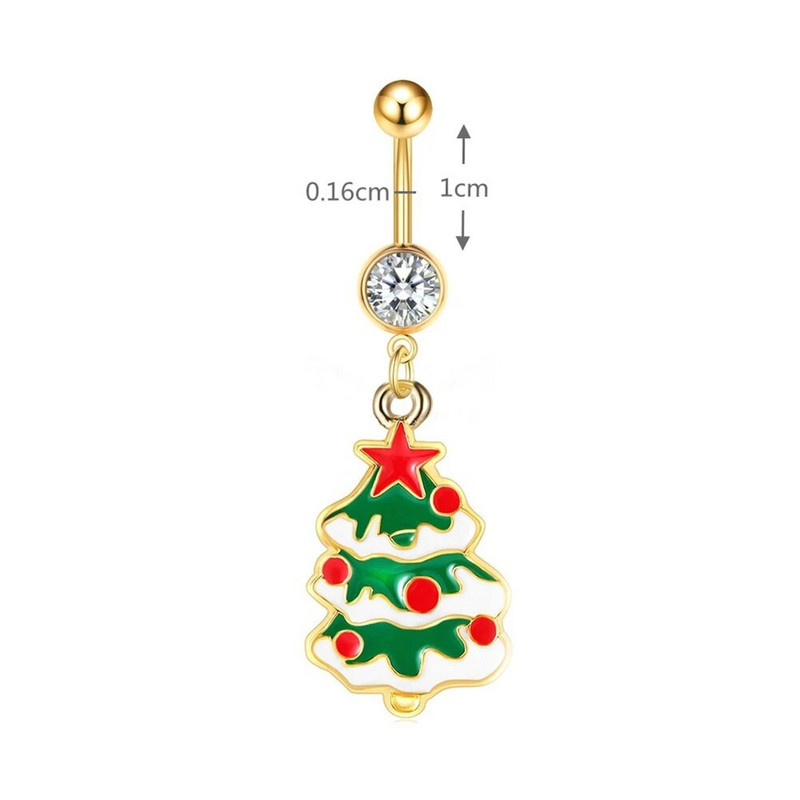 Χριστουγεννιάτικα δαχτυλίδια με κοιλιά Χιονάνθρωπος Άλκη Άγιος Βασίλης Piercing μπάρα αφαλού για γυναίκες Χριστουγεννιάτικα δώρα