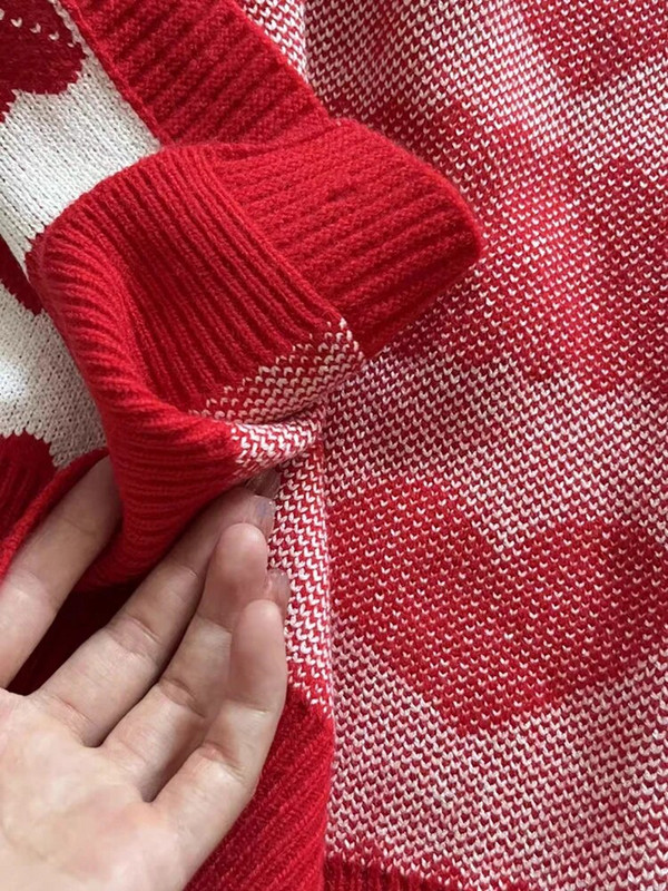 Λεπτό κοντό πουλόβερ Ζακέτα Γυναικεία κορεάτικα πλεκτά Gilet Soft casual Malhas Jackets Cute Love Printed πλεκτά εξωτερικά ρούχα Νέο