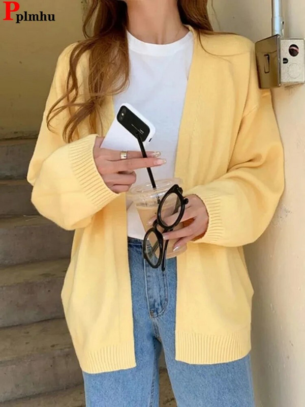 Korejiešu brīvas jakas jakas Sieviešu ikdienišķs džemperis, rudens ziema, sikspārnis, piedurknes, adījums Gilet, jauns elegants trikotāža Casaca topi