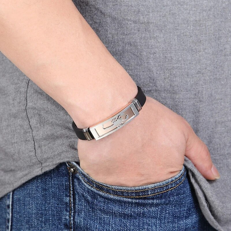 Trendovski dizajn Silikonska narukvica škorpion Modni šarm Muška narukvica Novi rock Hip hop Punk Nakit Dodaci Poklon za zabavu