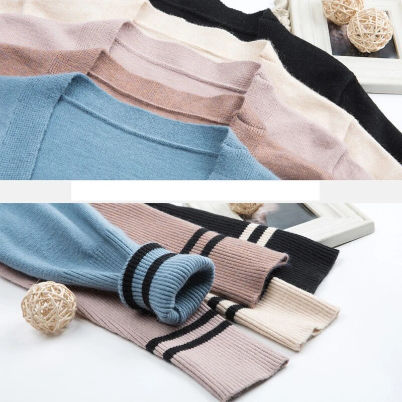 Pavasara rudens jaciņa Sieviešu korejiešu eleganta vidēja garuma trikotāža Jakas mamma ikdienas džemperis mēteļi brīvs džemperis klasisks adījums chaqueta