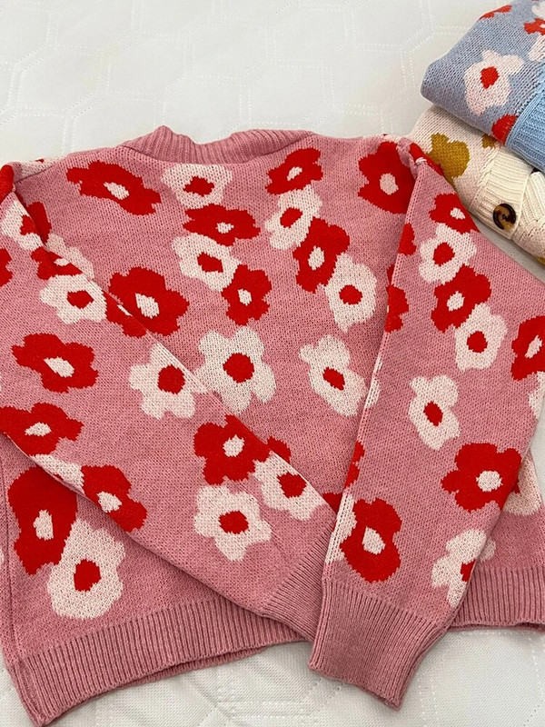 Korejiešu apdrukas jaciņas, īsi mēteļi sievietēm, brīvi džemperi, jakas Jauki V veida kakla izgriezums, trikotāžas, garās piedurknes, jauni trikotāžas topi